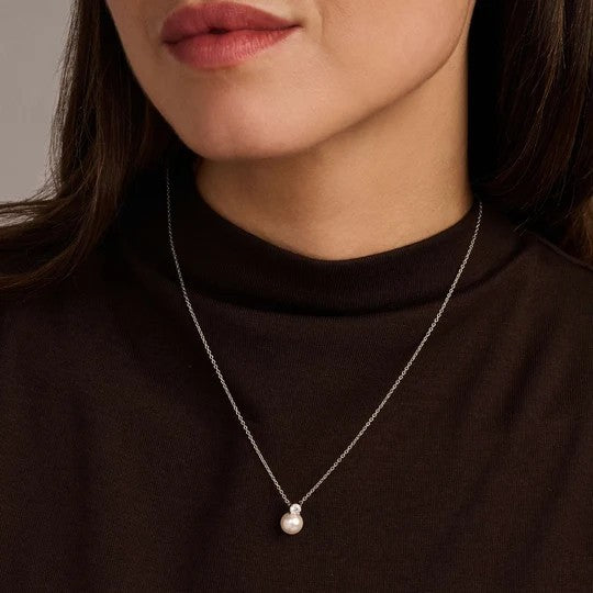 Zirconia Pearl Necklace