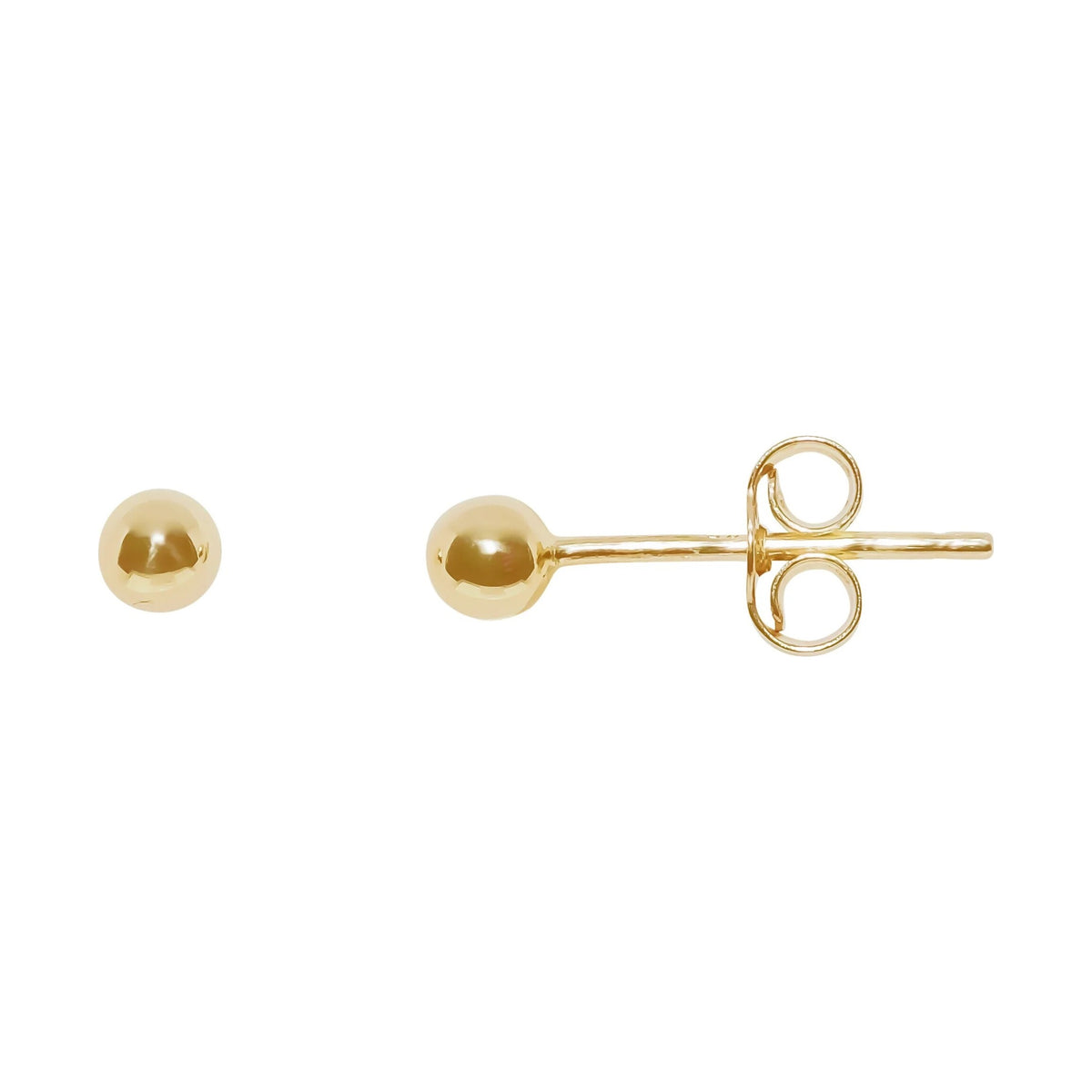 9ct gold 3mm ball stud earrings