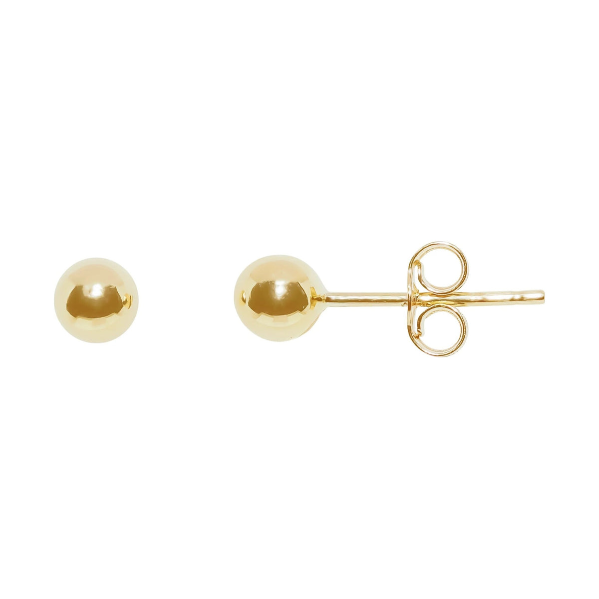 9ct gold 4mm ball stud earrings