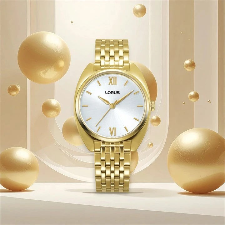 Lorus Ladies Slim Gold Tone Bracelet Watch