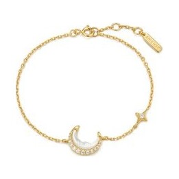 Gold Mother-of-Pearl Crescent Moon Bracelet
