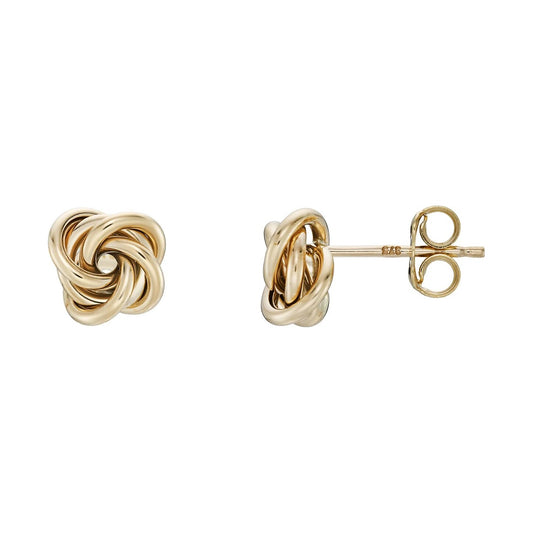 9ct gold knot studs