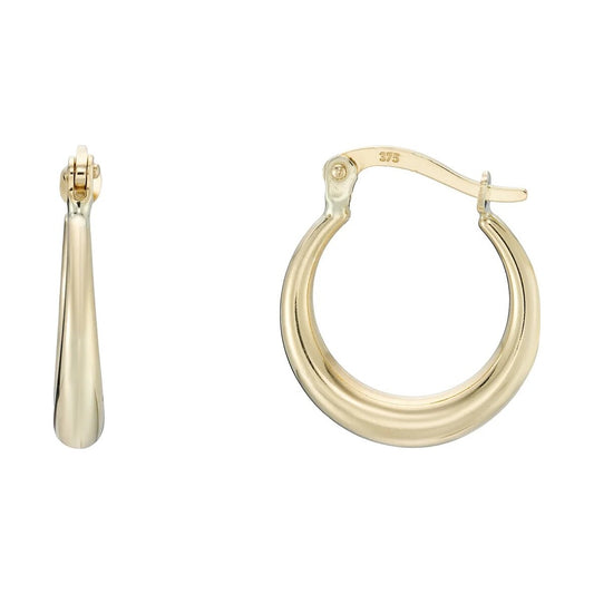 9ct gold creole hoop earrings