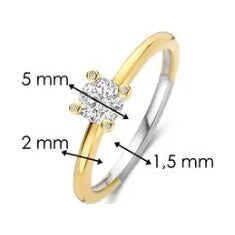 Classic Zirconia Ring 5mm, size 60.