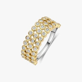 Layered Round Zirconia Ring