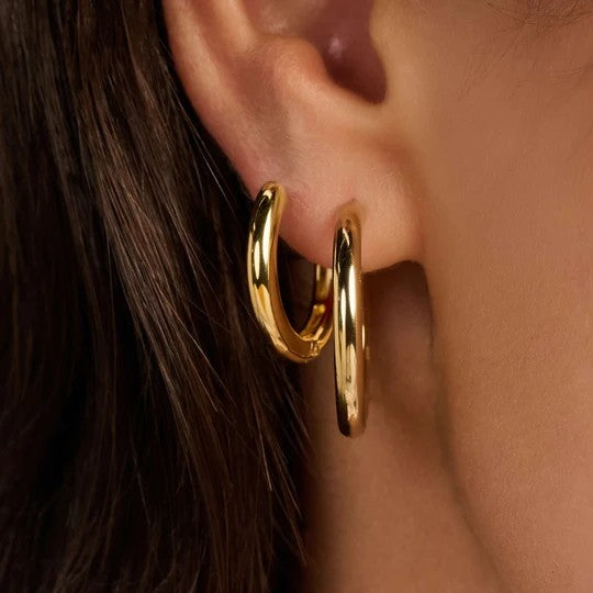 Classic Gold Vermeil Large Hoops 20mm