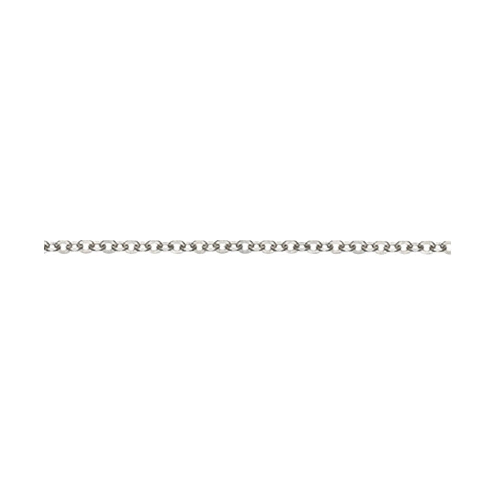 9ct White Hammered 20CTT 18"/45cm