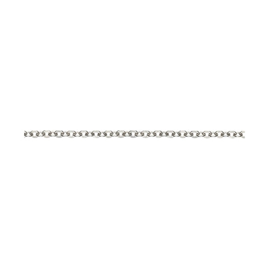 9ct White Hammered 20CTT 18"/45cm