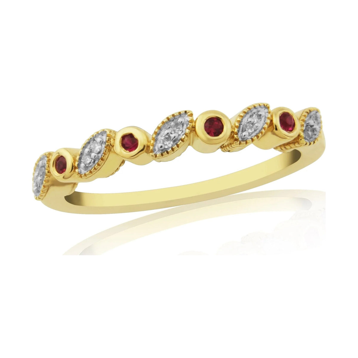 9ct Ruby and Diamond Eternity Ring