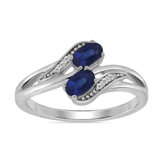 9ct Sapphire and Diamond Ring