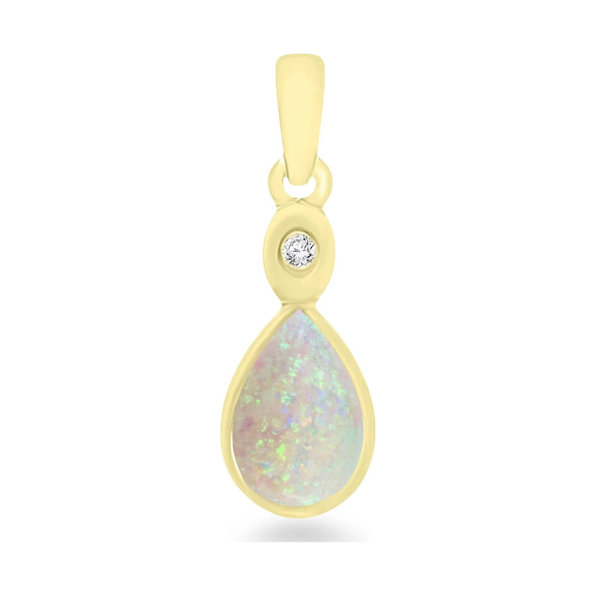 9ct Opal and Diamond Pendant