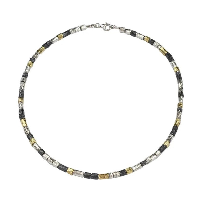 Three colour organic necklace
