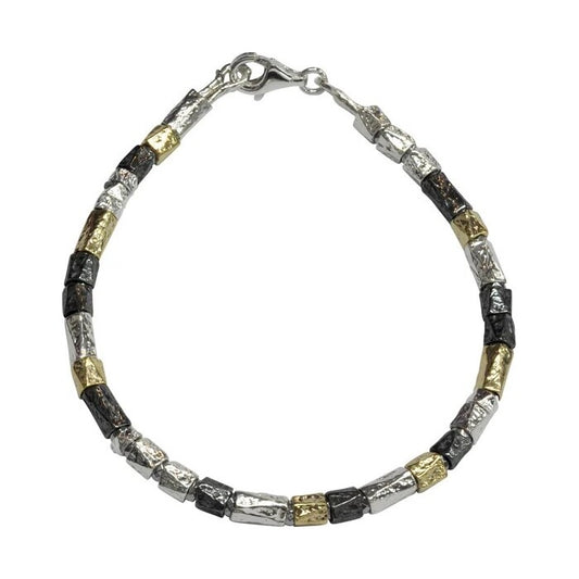 Three colour organic bracelet