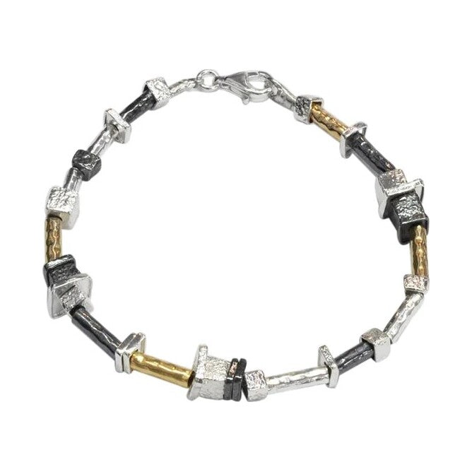 Three colour square bracelet