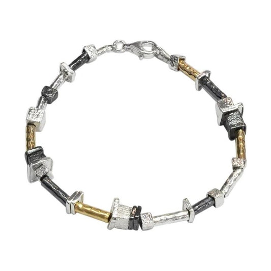 Three colour square bracelet