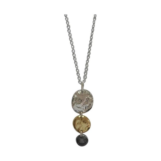 Three colour circle necklace