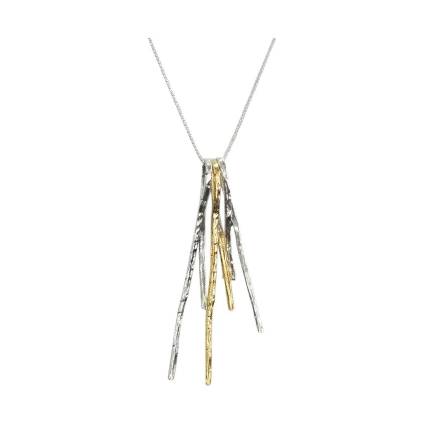 Hammered stick necklace
