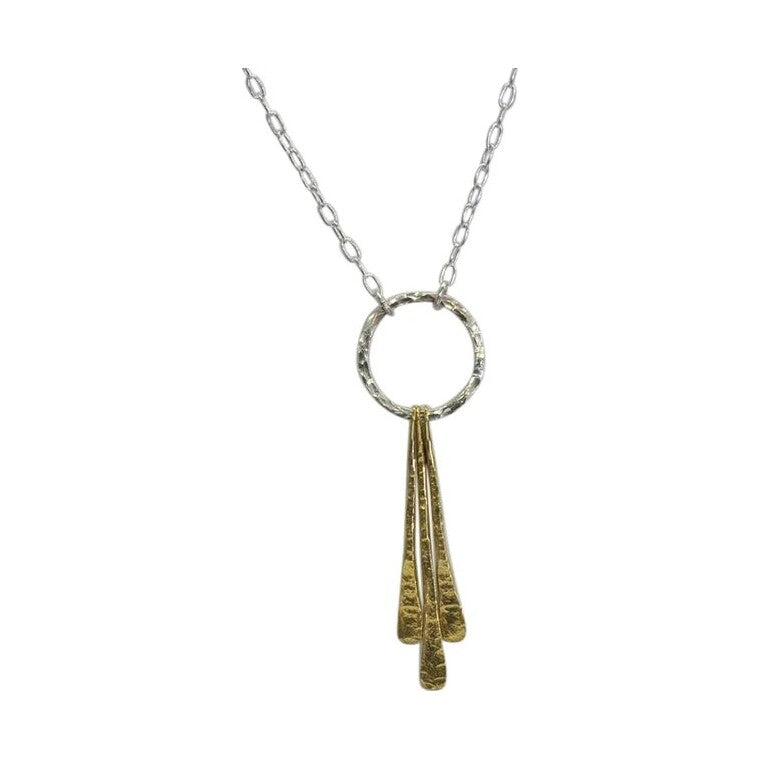 Two colour articulated stick necklace