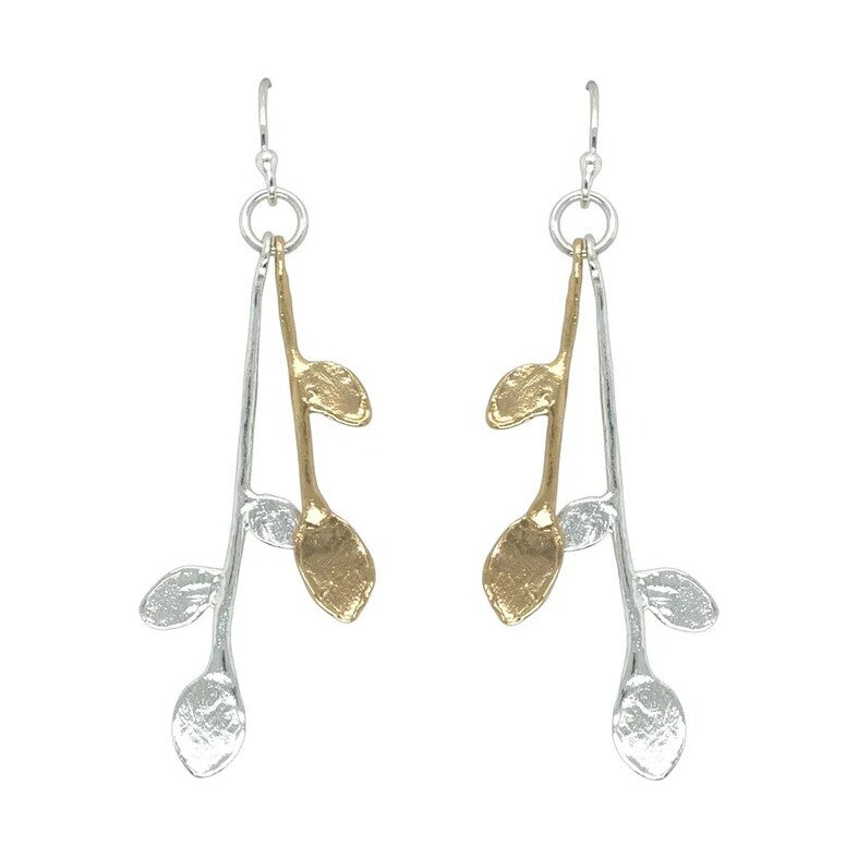 Two-tone dangly leaf drops