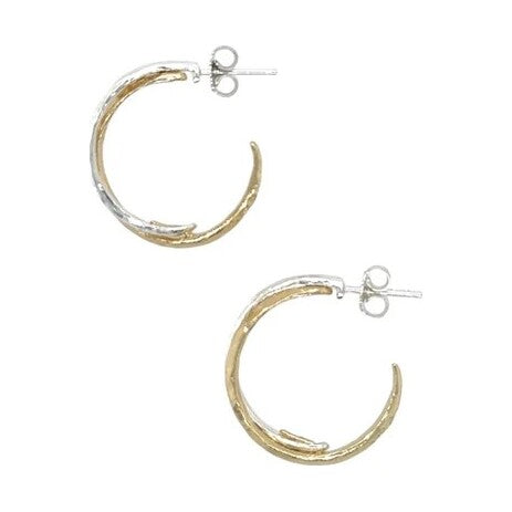 Two tone hammered hoops