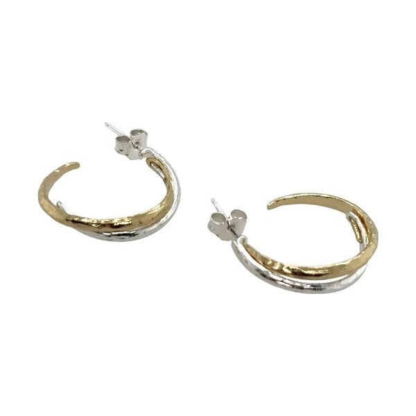 Two tone hammered hoops