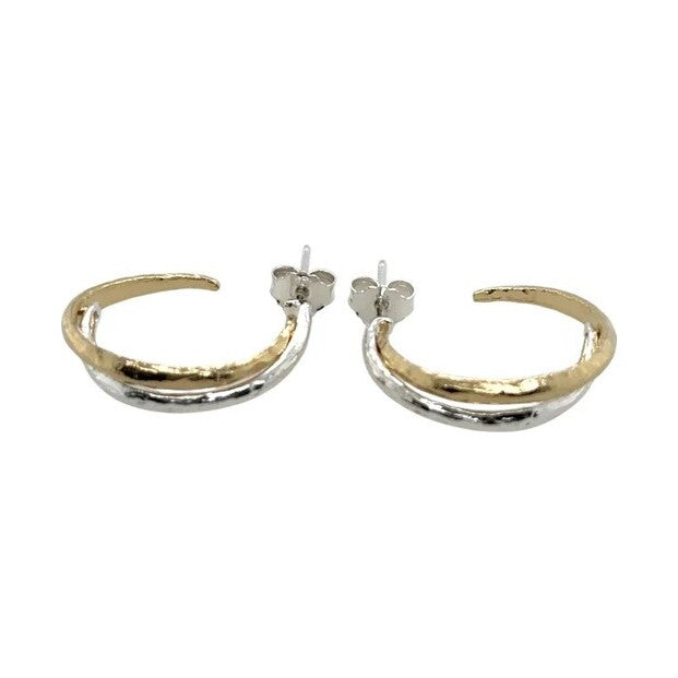 Two tone hammered hoops