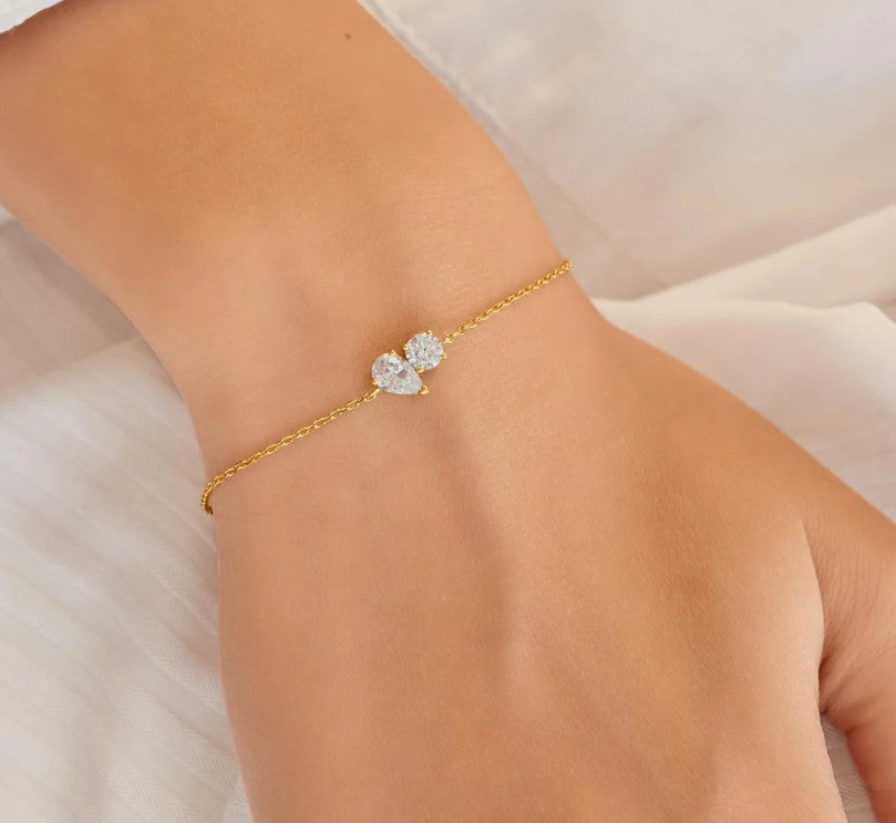 Gold Toi & Moi Bracelet