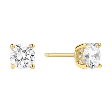 Gold Just You Solitaire Stud Earrings