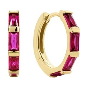 Gold Rosé Holiday Huggie Hoop Earrings