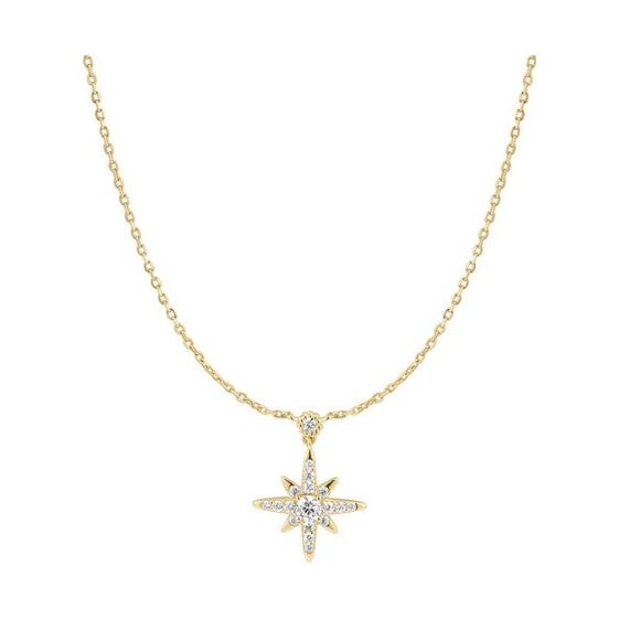 Gold Sparkling Nova Star Necklace