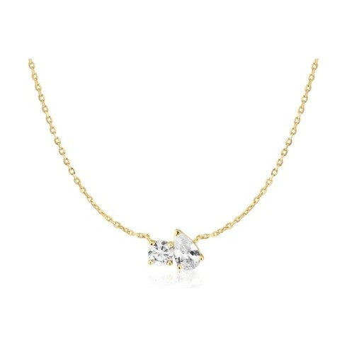 Gold Toi & Moi Necklace