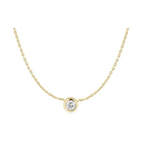 Gold Just You Solitaire Necklace