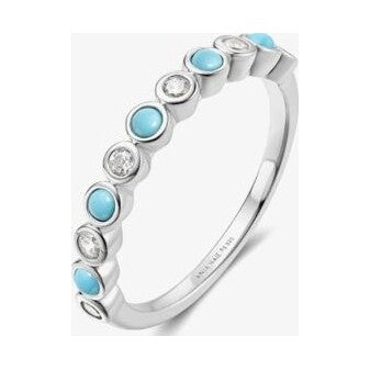 Chill Voyager Sterling Silver Bezel Set Multi Stone Ring. size 56