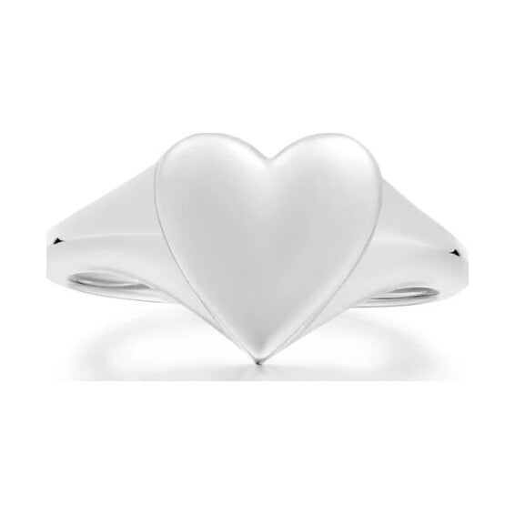 Silver Love Signet Ring, size 58