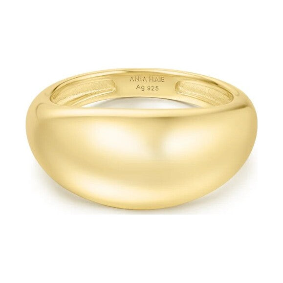 Gold Bold Dome Ring, size 56