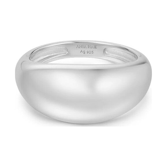 Silver Bold Dome Ring, size 58