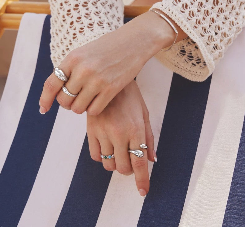 Silver Bold Dome Ring, size 56