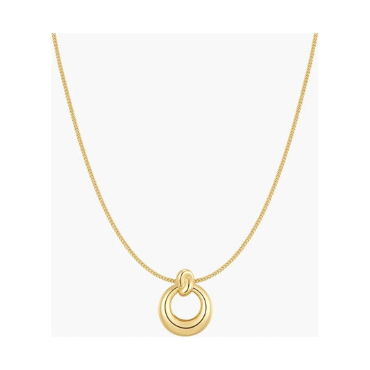 Gold Open Circle Necklace