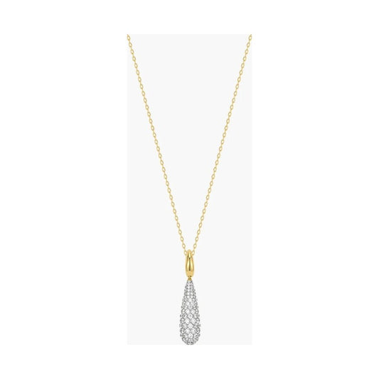 Gold Pavé Statement Teardrop Necklace