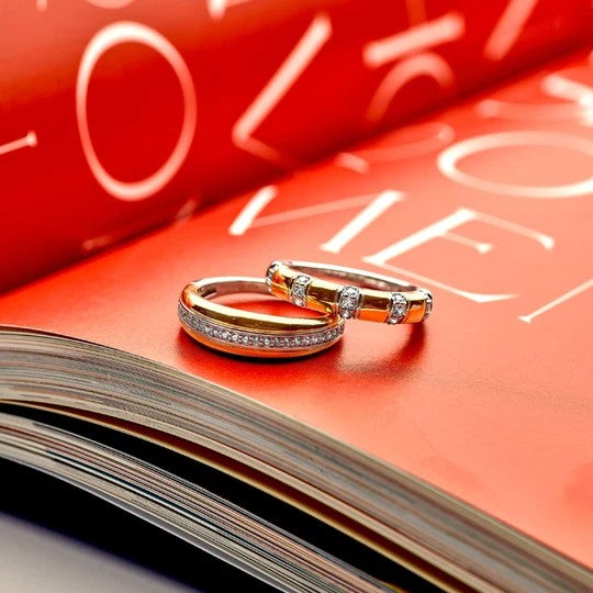 Layered Zirconia Ring, size 56.