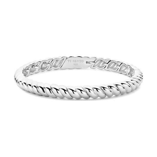 Vintage Ribbed Bangle, medium.