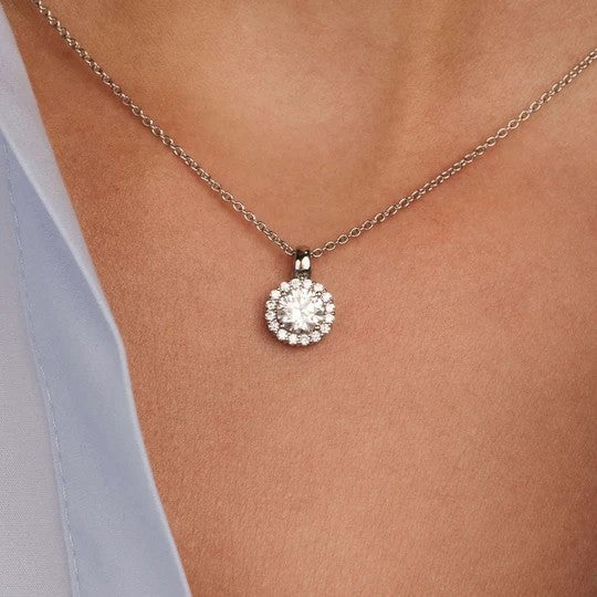 Classic Zirconia Necklace Round