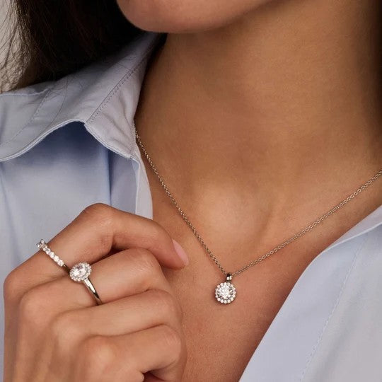 Classic Zirconia Necklace Round