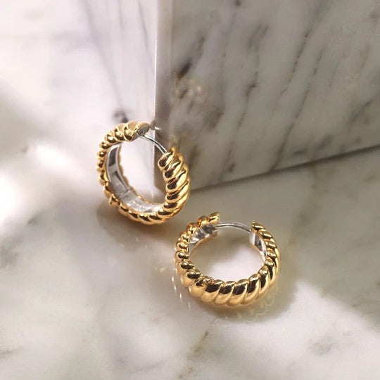 Vintage Ribbed Hoops