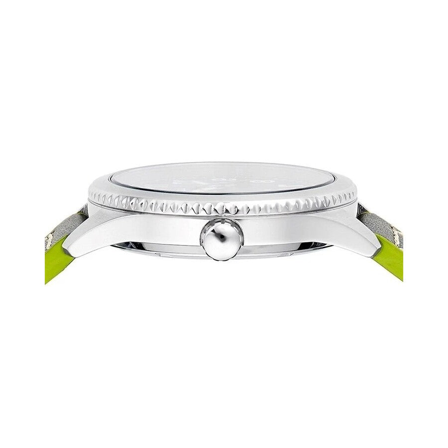 Lorus Black/Green Leather Strap Watch