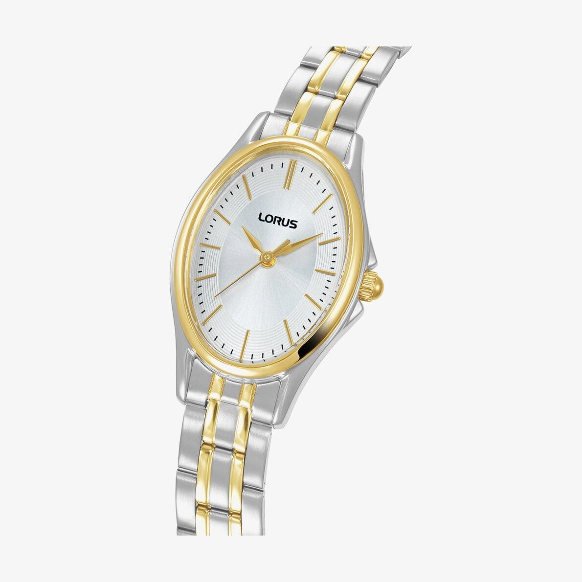 Ladies Two Tone Oval Bracelet Watch