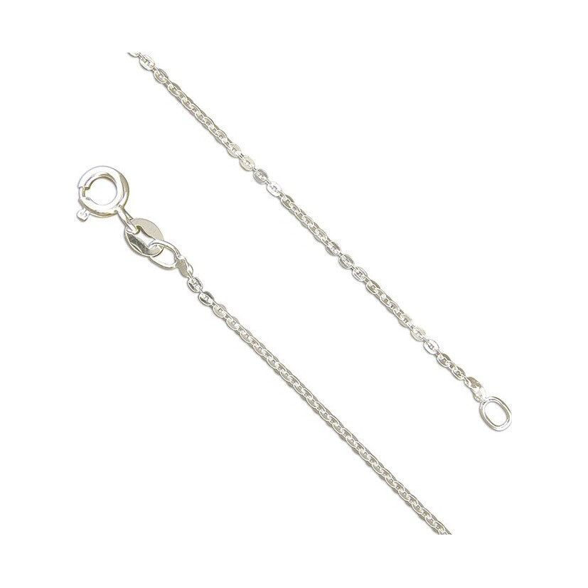 Sterling Silver Medium Flat Trace Chain