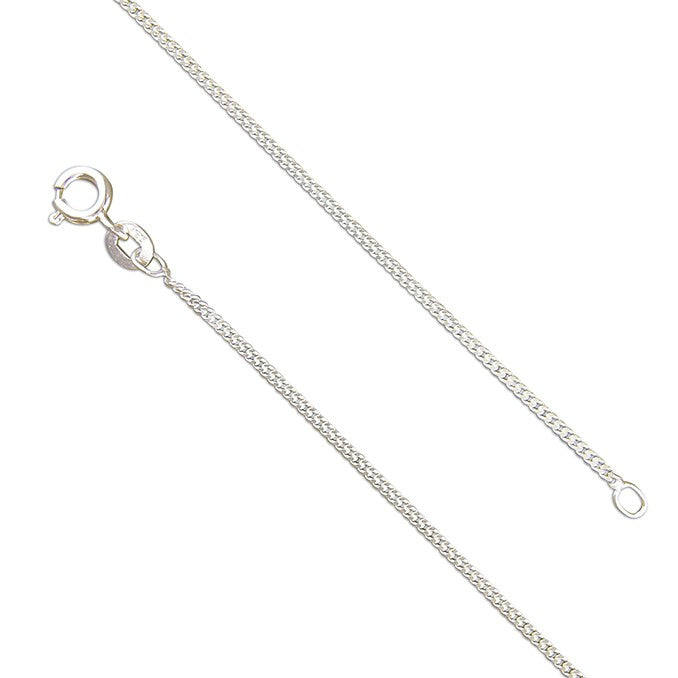 Sterling Silver Light Diamond Cut Curb Chain