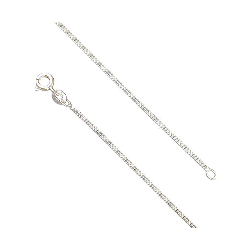 Sterling Silver Light Diamond Cut Curb Chain