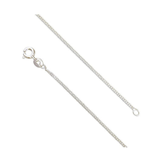 Sterling Silver Light Diamond Cut Curb Chain